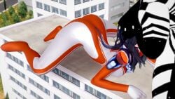 3d all_fours blowjob building building_sex fellatio female_focus forced forced_blowjob grigio_gets_raped irrumatio latex_suit long_hair macro minato_asahi_(grigio) rape ultraman ultraman_(franchise) ultraman_r/b ultrawoman_grigio