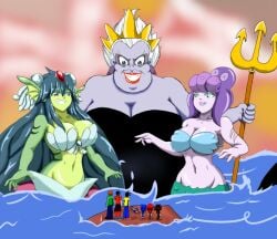 2022 3girls 6boys big_breasts cala_maria cartoon_network crossover cuphead_(game) digital_media_(artwork) disney distraction ed_(ed_edd_n_eddy) ed_edd_n_eddy edd eddy_(ed_edd_n_eddy) female giantess giga_mermaid human humanoid knuckles_the_echidna large_breasts male mermaid mermaid_giantess moderneddy01 ocean shadow_the_hedgehog shantae shantae:_half-genie_hero size_difference sky smooth_skin sonic_(series) sonic_the_hedgehog sonic_the_hedgehog_(series) studio_mdhr the_little_mermaid ursula ursula_(the_little_mermaid) water wayforward