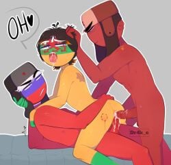 ._. 3boys artist_request arwyn_(nsfw-lemonfizz) countryhumans countryhumans_oc cum cum_in_ass dr4k_e_bunnie gay politics red_skin russia_(countryhumans) selfcest soviet_union_(countryhumans) tagme text threesome yaoi