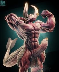 demon dragon hi_res male male_only muscular picti piercing radu scales solo_male tagme