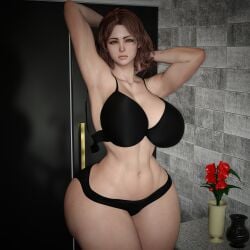 1girls 3d 3d_(artwork) abs ass big_ass big_breasts bikini breasts brown_eyes brown_hair elden_ring female female_only fromsoftware light-skinned_female light_skin melina_(elden_ring) thick thighs voluptuous_female
