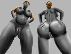 2girls android anus ass ass_focus atomic_heart big_ass big_breasts big_butt breasts bubble_ass bubble_butt cleavage completely_nude completely_nude_female curvy_body curvy_female curvy_figure exposed_pussy female female_only genitals hopgigone horny horny_female huge_ass huge_breasts huge_butt left_(atomic_heart) machine metallic_body multiple_girls nipples nude nude_female right_(atomic_heart) robot robot_girl robot_humanoid sisters the_twins_(atomic_heart) thick_ass thick_legs thick_thighs twins vagina wide_hips