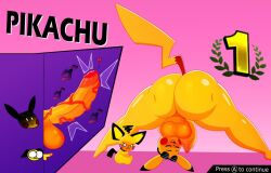 angry anthro ass ball_size_difference balls bent_over big_balls big_booty_pikachu big_butt big_penis blush closed_eyes contest crossed_arms dipstick_ears duo english_text erection eyewear eyewear_on_head flaccid foreskin frown generation_1_pokemon generation_2_pokemon genitals heart huge_balls huge_butt huge_cock male multicolored_ears nintendo nude penis penis_envy penis_size_difference pichu pikachu pokemon pokemon_(species) retracted_foreskin senor9 senordraws sitting sunglasses sunglasses_on_head text thick_thighs vein veiny_penis yellow_body