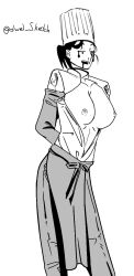 1girls bare_breasts breasts breasts_exposed breasts_out chainsaw_man chef_hat dwel_sketch exposed_breasts falling_devil_(chainsaw_man) female gloves human_form nipples wip
