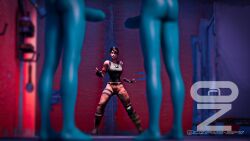 1girls 2boys alien bathroom before_rape before_sex big_penis blue_skin cornered fortnite fortnite:_battle_royale human_bill imminent_rape oziresnsfw ramirez_(fortnite) tagme thick_penis