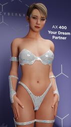 3d android aneesha bikini detroit:_become_human fit_female for_sale kara_(detroit:_become_human) metal_bikini robot_girl small_breasts solo solo_female tagme