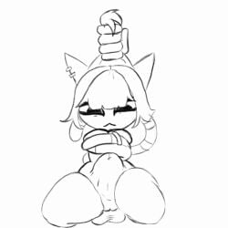 animal_crossing animated ankha ankha_(animal_crossing) annoyed brialzebubbie catgirl gif hair_grab line_art penis reverse_cowgirl_position sex_toy shortstack sp4gh3tt1_(artist) stomach_bulge