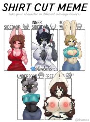 big_breasts bunny_(piggy) bunny_ears cat_ears cat_girl furry jeans katie_(piggy) naked nakorokore nurse penny_(piggy) pig_girl piggy_(game) red_dress roblox roblox_game sheep_girl sheepy_(piggy) shirt_cut_meme tagme text twitter_username watermark zebra_girl zizzy_(piggy)