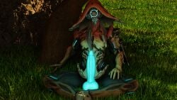 futanari glowing_genitalia glowing_penis hollowhelmet ivara_(warframe) warframe