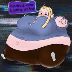 bloated bloated_belly blonde_hair body_inflation inflation inflation_fetish massive_breasts savannahxyz spherical_inflation sunken_head sunken_limbs sweater thick_thighs thigh_socks welcometotheinternet youtuber