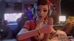 1boy 1girls 3d animated ass bouncing_breasts breast breasts brown_hair cruiser_d.va d.va doggy_style grand_cupido handjob hentai looking_at_viewer overwatch penis pov pussy sfm tagme uncensored virtual_reality vranimeted