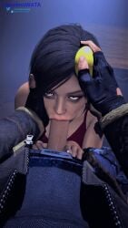 1boy 1girls 3d ada_wong ada_wong_(adriana) asian black_hair blowjob bob_cut brown_eyes capcom chinese egg eye_contact fellatio fully_clothed garry's_mod golden_egg hand_on_cheek head_grab leon_scott_kennedy male_pov oral penis petite pov pov_eye_contact resident_evil resident_evil_4 resident_evil_4_remake seductive_eyes seductive_mouth short_hair throat_fuck throat_grab voicelesswata