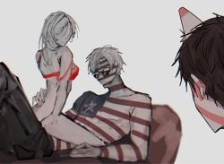 almostsex anonymous anonymous_female bikini body_hair caught countryhumans countryhumans_girl japanese_empire_(countryhumans) lips shades united_states_of_america_(countryhumans) yoi2104