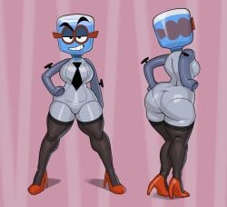 1girls animate_inanimate anthro apis ass background big_ass breasts functionally_nude furry glasses half-closed_eyes hand_on_hip hands_on_hips high_heels huge_ass jackbox_games job_job large_ass large_breasts legs_apart looking_at_viewer looking_away m._bubbles presenting_hindquarters raised_eyebrow smirk solo suggestive the_jackbox_party_pack_8 thick_thighs thighhighs thin_waist tie water_cooler