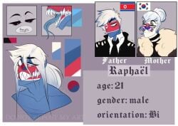 1boy anthro countryhumans countryhumans_girl countryhumans_oc father mother north_korea_(countryhumans) reikmer south_korea_(countryhumans)