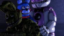 3boys 3d animated animatronic anthro ass bear cum cum_in_ass cum_inside ejaculation five_nights_at_freddy's five_nights_at_freddy's:_sister_location five_nights_at_freddy's_3 from_behind funtime_freddy_(fnafsl) furry gay hi_res living_machine looking_at_another looking_pleasured male male/male/male_only male_only male_penetrating_male mp4 no_sound on_model puppet_bonnie_(fnafsl) rabbit robot sex sfmmations short_playtime springtrap springtrap_(fnaf) tagme video william_afton