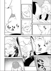 1girls 2boys angry black_and_white censored clothed deepthroat doujinshi forced_kiss kissing long_hair naruto naruto_(classic) naruto_(series) naruto_shippuden nier_(artist) penis penis_out rape tagme temari tongue younger_female