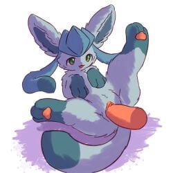 1:1 blue_body blue_fur disembodied_penis eeveelution feet female female_penetrated feral fur generation_4_pokemon genitals glaceon green_eyes hi_res male male/female mrcat11 nintendo paws penetration penis pokemon pokemon_(species) pussy spread_legs spreading tail toes