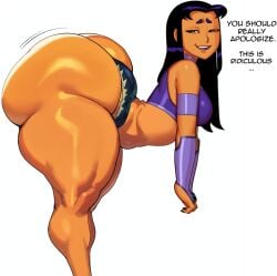 ! 1girls ass ass_focus bending_forward bending_over big_ass big_ass_(female) big_ass_cheeks big_butt big_butt_(female) big_butt_cheeks big_buttocks black_hair black_hair_female blackfire bragging breasts bubble_ass bubble_butt clothed clothing dc dc_comics dialogue edit edited edited_art english_text fat_ass fat_ass_teen female female_only gigantic_ass grey_background grey_impact huge_ass komand'r large_ass lips looking_at_viewer looking_back miniskirt open_mouth open_smile orange_skin parted_lips purple_eyes purple_eyes_female revealing_clothes seductive seductive_eyes seductive_look seductive_pose seductive_smile showing_off showing_off_ass simple_background skirt smile solo solo_female straight_hair supervillainess tamaranean tan_body tan_skin teasing teen_titans teenage_girl teenager text thick_thighs third-party_edit voluptuous voluptuous_body voluptuous_female wide_hips young