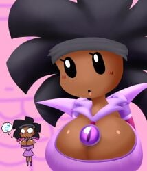 1girls big_breasts bonnet breasts chibi dark-skinned_female female kako_(nec-12) mob_face nec-12 nec-12's_imaginary_friends new_oc oc original_character rule_63 same_person voice_synthesizer_kako