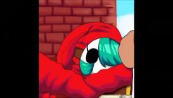 animated ass blue_hair blue_shoes cum cum_inside female mario_(series) mask red_clothes shy_gal sound tagme video white_skin