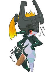 1boy 1girls anal ass blush cum disembodied_penis ejaculation female imp imp_midna looking_back male midna nintendo penis ricosye sex straight_hair sweat the_legend_of_zelda twilight_princess unseen_male_face