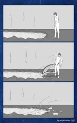 1boy 1girls aggressive aggressive_female assertive assertive_female bath black_and_white comic comic_page dragged_away femdom hot_spring implied_sex monster monster_girl octopus octopus_girl original_character original_characters pool projectsubby reverse_rape scylla tentacle tentacle_rape