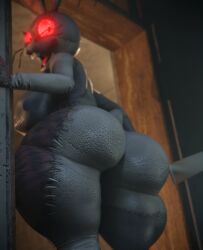 1girls 3d ass_focus below_view big_breasts bunny_costume bunny_ears dat_ass dead_by_daylight five_nights_at_freddy's five_nights_at_freddy's:_security_breach looking_at_viewer looking_back thick_ass thick_thighs vanessa_(fnaf) vanny_(fnaf) vensaku