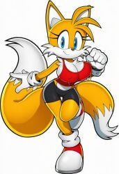 1girls ai_generated bouncing_breasts female fox fox_ears furry furry_female genderswap_(mtf) large_breasts miles_prower miles_tails_prower orange_fur sega sonic_(series) tails tails_the_fox tailsko