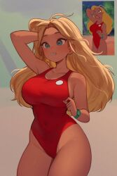 athletic athletic_female big_breasts biracial brown_skin brown_skinned_female caucasian caucasian_female curvaceous curvaceous_female curvy_female female fit fit_female gal hawaiian jpg lifeguard lifeguard_(lilo_and_stitch) lilo_and_stitch olive_skin olive_skinned_female skyaboveme tagme very_tall very_tall_female