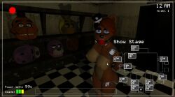 3d_(artwork) animatronic anthro ball_gag ballgaglover1 bear blue_eyes bondage bound breasts brown_body brown_hair brown_nipples camera_view crotch_rope digital_media_(artwork) english_text female five_nights_at_freddy's freddy_(fnaf) gag gagged hair half-closed_eyes hands_behind_back hands_tied hi_res inside legs_tied looking_at_viewer machine mammal narrowed_eyes nipples nude nude_anthro nude_female open_mouth open_mouth_gag restraints robot rope rope_bondage scottgames solo standing submissive submissive_anthro submissive_female text yellow_eyes