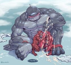 3boys abs animal_genitalia anthro bara beralin berububs big_dom_small_sub big_penis blowjob cum cumming cumshot dragon ejaculation erect_penis erection gantu gay gay_sex height_difference huge_cock large_penis lilo_and_stitch male male/male male_only muscular muscular_male oral pecs pleasure_face saliva size_difference sloppy sweat sweatdrop sweating sweaty_body thick_penis unusual_genitalia veiny_penis yaoi