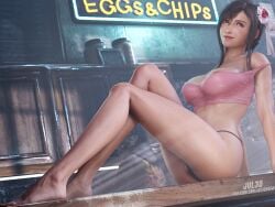 1girls 3d big_ass big_breasts black_hair blender breasts cloud_strife female female_only final_fantasy final_fantasy_vii heaven hi_res highres jul3d jul3dnsfw large_breasts long_hair nail_polish panties red_eyes solo tifa_lockhart tifa_lockhart