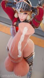 1futa 3d cum futanari horsecock horsecock_futanari horsecock_on_humanoid hyper hyper_balls hyper_penis knight lamanthias looking_at_viewer mercy overwatch overwatch_2 partially_clothed royal_knight_mercy veiny_balls veiny_penis