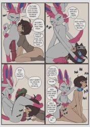 anal anal_sex anthro_on_human anthro_penetrating anthro_penetrating_human anthrodom ass_eating ass_sniffing black_eyes blowjob blue_eyes brown_hair comic comic_page english_text equine_genitalia equine_penis eyeshadow faggot femboy findom fridge_(artist) furry gay horse_penis horsecock human_penetrated humansub insult insulting_partner makeup male_penetrated male_penetrating male_penetrating_male maledom malesub naked naked_male onomatopoeia oral oral_penetration oral_sex pokémon_(species) pokemon pokemon_(species) pokemon_on_male purple_eyeshadow rimjob rimming rimming_male slurs sylveon text yaoi