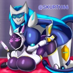 1futa 1girls ambiguous_penetration big_breasts doggy_style dominant_futa female female_dominated futa_on_female futanari gigantic_breasts intersex pleasure_face robot_girl rough_sex skurth66 vaginal_penetration venus_(zzvinniezz) zatrina_the_robot