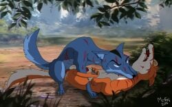 16:10 anal anal_sex bite blood bodily_fluids canid canine defeated defeated_hero duo feral feral_on_feral forced fox fox_(aofw) male male/male mammal mcfan penetration rape scarface_(aofw) sex violence widescreen