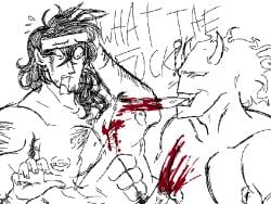 blood_splatter cals_nzquik dick gay gore guilty_gear guilty_gear_strive icarus_solstice icarus_solstice(gear) selfcest sona