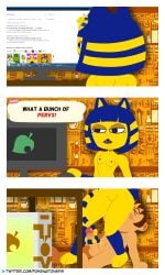 2025 3:5 absurd_res animal_crossing ankha_(animal_crossing) anthro balls big_penis blonde_hair blue_body blue_eyes blue_fur blue_hair blue_nipples blue_stripes breasts brown_hair comic computer computer_monitor computer_mouse cute_fangs dialogue domestic_cat dominant dominant_anthro dominant_female duo electronics english_text erection facesitting fangs felid feline felis female female_on_top fur genitals glans google hair half-closed_eyes head_grab hi_res human human_on_anthro humanoid_genitalia humanoid_penis interspecies looking_down male male/female male_on_bottom mammal markings narrowed_eyes nintendo nipples on_bottom on_top penis pokenaito red_glans sex sitting sitting_on_another small_breasts spanish_text speech_bubble striped_body striped_fur striped_markings striped_tail stripes submissive submissive_human submissive_male tail tail_around_penis tail_fetish tail_markings tail_play tail_sex tailjob tan_balls tan_body tan_penis tan_skin teeth text url villager_(animal_crossing) yellow_body yellow_fur yellow_inner_ear