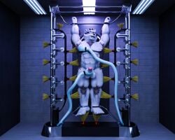 3d absurd_res anthro balls bondage bound breast_grab breasts canid canine canis edgeanthro feet genitals hand_on_breast handjob hi_res horkeukamui lifewonders machine_bondage male mammal muscular muscular_male penile penis sex solo solo_focus tickle_torture tickling tickling_armpits tickling_feet tickling_machine tokyo_afterschool_summoners wolf