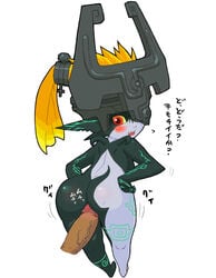 1boy 1girls anal ass blush disembodied_penis female imp imp_midna looking_back male midna nintendo penetration penis ricosye sex straight_hair the_legend_of_zelda twilight_princess unseen_male_face