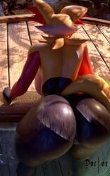 1girls 3d_(artwork) animated anthro ass big_breasts big_butt black_lips black_lipstick blender_cycles breasts butt_jiggle delphox digital_media_(artwork) doctor-sfm female generation_6_pokemon genitals hanging_breasts hi_res hip_sway huge_butt jiggling lips lipstick longer_than_10_seconds looking_at_viewer looking_back makeup morethreedee_(modeler) nintendo pokemon pokemon_(species) pussy relaxing shorter_than_30_seconds solo sound tagme vertical_video video water wet wet_body wet_skin