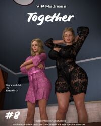 2girls 3d big_ass big_breasts breasts curvaceous curvy curvy_figure daval3d female hips huge_ass huge_breasts large_ass large_breasts light-skinned_female light_skin mature mature_female original original_character  original_characters slim_waist thick thick_hips thick_legs thick_thighs thighs vip_madness voluptuous waist wide_hips