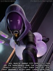 1girls 3d alien alien_girl alien_humanoid ass big_ass big_butt bioware blender breasts caption dat_ass english_text fat_ass female female_focus female_only helmet helmet_with_visor hood indoors large_ass large_breasts large_thighs looking_at_viewer mask masked masked_female mass_effect mass_effect_2 mass_effect_3 mostly_nude naked naked_female nbtqa nude nude_female partially_clothed purple_body purple_skin purple_skinned_female quarian selfie solo solo_female tali'zorah_nar_rayya wide_hips wide_thighs