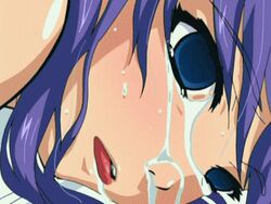 ahe_gao animated blue_eyes blue_hair broken_rape_victim empty_eyes feet_out_of_frame female fucked_silly lowres rape tagme_(series) tears temptation