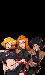 alex_(totally_spies) big_ass big_breasts breasts bust busty chest clover_(totally_spies) curvaceous curvy curvy_figure digital_media_(artwork) female hips hourglass_figure huge_ass huge_breasts large_ass large_breasts legs mature mature_female redpostit sam_(totally_spies) slim_waist thick thick_hips thick_legs thick_thighs thighs totally_spies voluptuous waist wide_hips