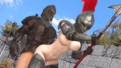 3d ambiguous_penetration animated armor bent_over bouncing_breasts breasts clothing faceless_female female female_knight for_honor from_behind functionally_nude helmet kardia_of_rhodes knight leaning_on_object male masked_female masked_male outdoors pale_skin prometheoos sound source_filmmaker standing straight tagme video warden_(for_honor) weapon