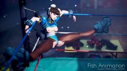 chun-li (cosplay) from overwatch by fish animation