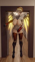 3d animated bouncing_breasts breast_expansion breasts breasts_out doorway female female_masturbation female_only giantess giantess_growth gif glowing_wings growth hanging_breasts immalol masturbation mechanical_wings medium_breasts mercy mini_giantess mini_giantess_growth minmax3d mole_on_breast overwatch size_play small_breasts solo standing_in_doorway thighhigh_boots thighhighs tits wasp_waist wings wooden_floor