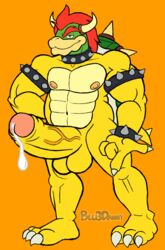 2015 balls biceps big_balls big_muscles big_penis blu3danny bowser claws collar dragon dripping erection hair huge_cock hybrid koopa male male_only mario_(series) muscles nintendo nipples penis precum presenting red_eyes red_hair reptile scalie solo thick_penis turtle uncut vein